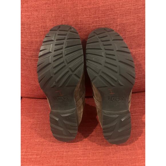 UGG 1910 Lili Brown Shearling Buckle Slip On Clogs Mules Comfort Shoe Size 9 - Picture 11 of 11